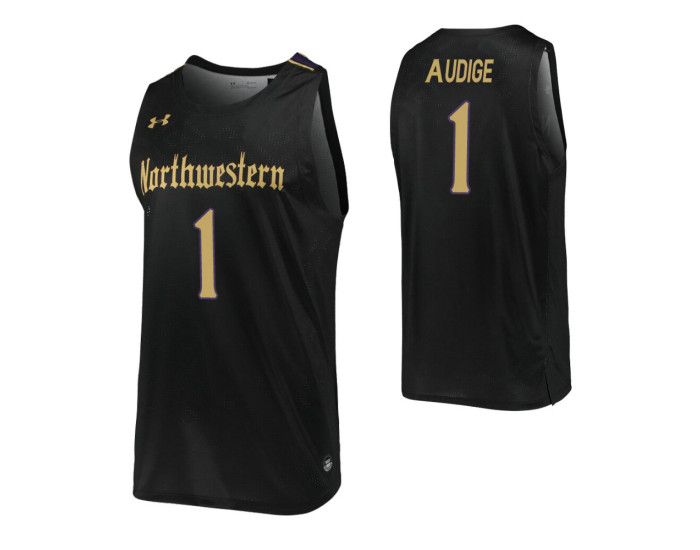 Chase Audige Authentic College Basketball Jersey Black Northwestern Wildcats