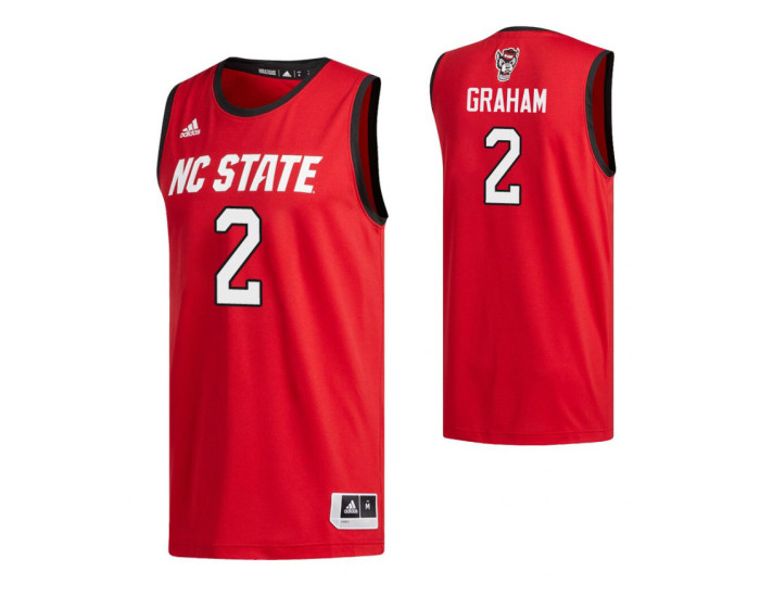 NC State Wolfpack 2 Chase Graham Authentic College Basketball Jersey Red