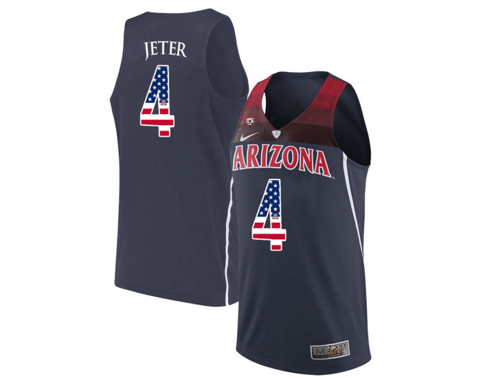 Youth Arizona Wildcats #4 Chase Jeter Authentic College Basketball Jersey Navy