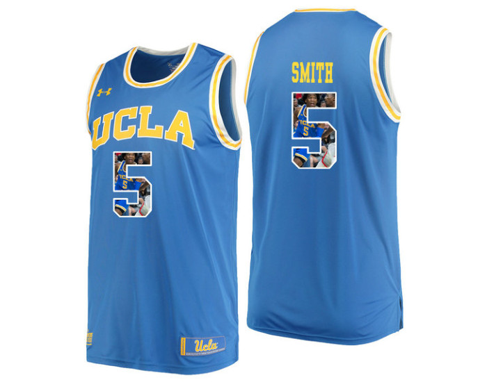 UCLA Bruins #5 Chris Smith Replica College Basketball Jersey Blue