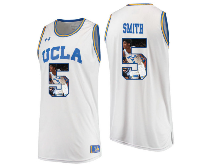 UCLA Bruins #5 Chris Smith Replica College Basketball Jersey White