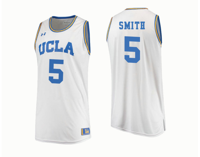 UCLA Bruins #5 Chris Smith Replica College Basketball Jersey White