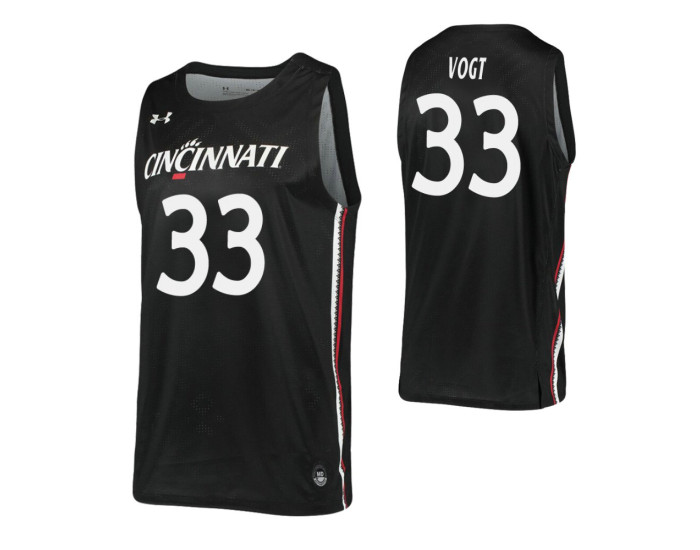 Youth Chris Vogt Authentic College Basketball Jersey Black Cincinnati Bearcats