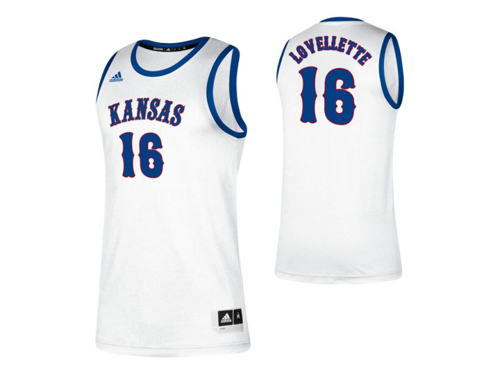 Kansas Jayhawks #16 Clyde Lovellette White Authentic College Basketball Jersey