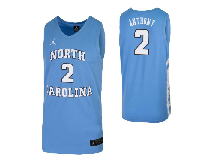 Cole Anthony Authentic College Basketball Jersey Carolina Blue North Carolina Tar Heels
