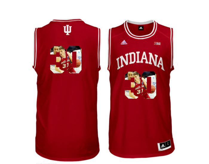 Indiana Hoosiers #30 Collin Hartman Authentic College Basketball Jersey Red