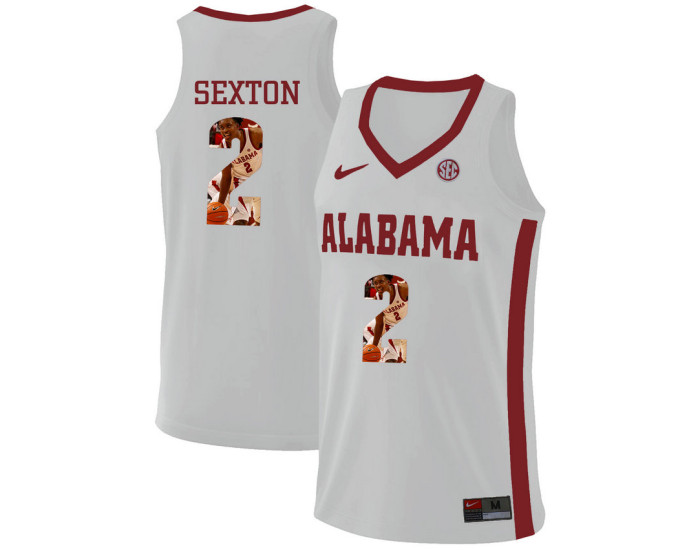 Youth Alabama Crimson Tide #2 Collin Sexton Replica College Basketball Jersey White