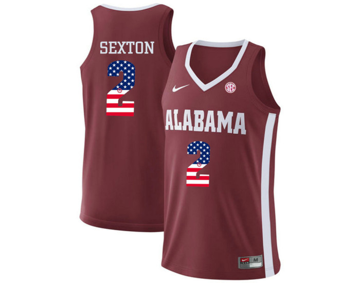 Women's Alabama Crimson Tide #2 Collin Sexton Authentic College Basketball Jersey Red