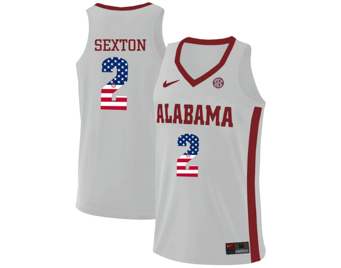 Women's Alabama Crimson Tide #2 Collin Sexton Authentic College Basketball Jersey White