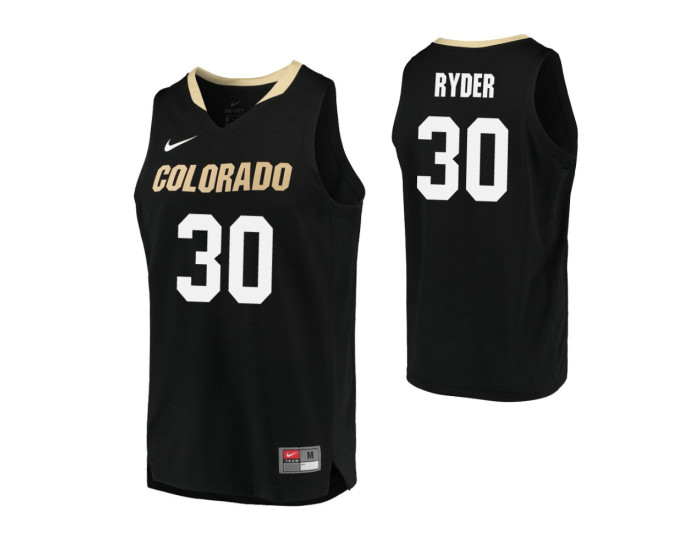 Colorado Buffaloes #30 Frank Ryder Authentic College Basketball Jersey Black