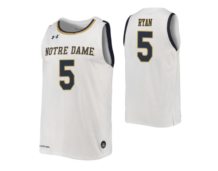 Cormac Ryan Authentic College Basketball Jersey White Notre Dame Fighting Irish