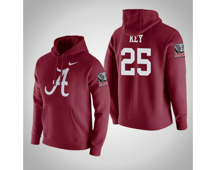 Alabama Crimson Tide #25 Braxton Key Men's Crimson College Basketball Hoodie