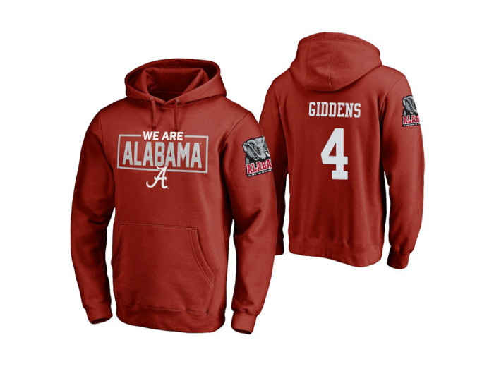 Alabama Crimson Tide #4 Daniel Giddens Men's Crimson College Basketball Hoodie