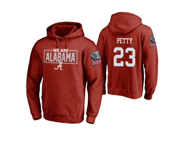 Alabama Crimson Tide #23 John Petty Men's Crimson College Basketball Hoodie