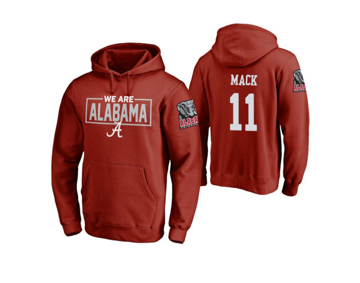 Alabama Crimson Tide #11 Tevin Mack Men's Crimson College Basketball Hoodie