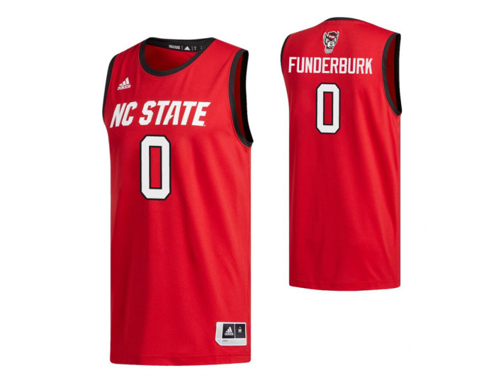 Youth NC State Wolfpack #0 D.J. Funderburk Red Authentic College Basketball Jersey