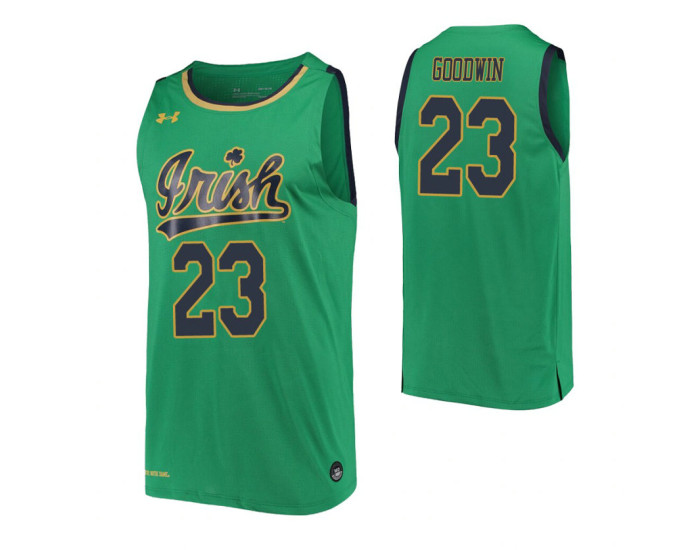 Youth Notre Dame Fighting Irish #23 Dane Goodwin Kelly Green Replica College Basketball Jersey
