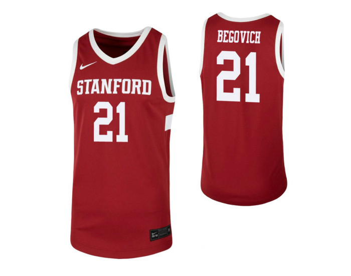 Stanford Cardinal #21 Daniel Begovich Cardinal Authentic College Basketball Jersey
