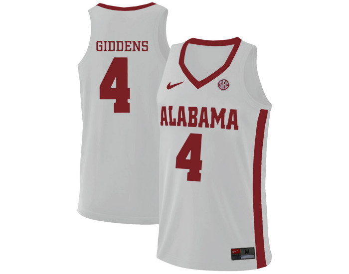 Women's Alabama Crimson Tide #4 Daniel Giddens Replica College Basketball Jersey White