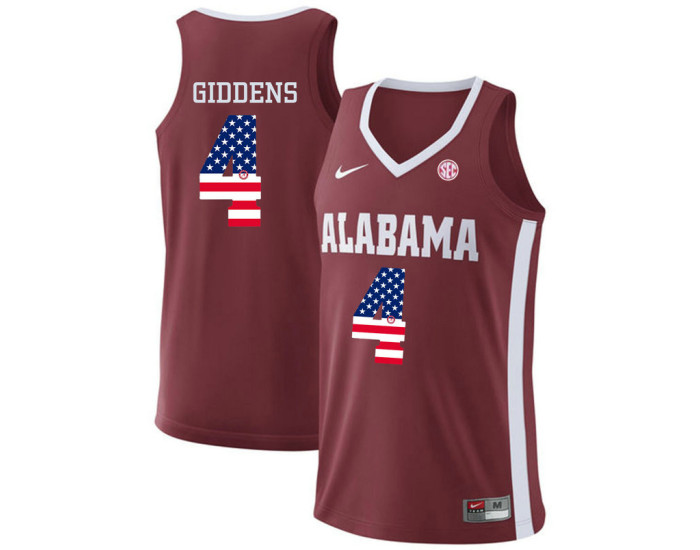 Women's Alabama Crimson Tide #4 Daniel Giddens Replica College Basketball Jersey Red