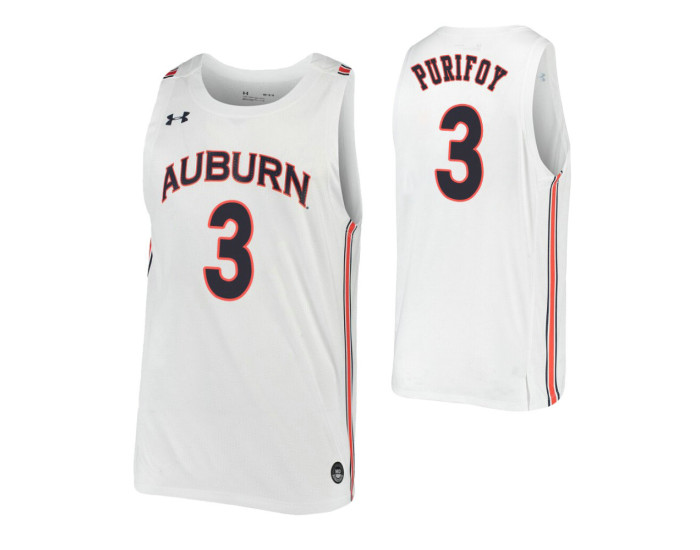 Danjel Purifoy Authentic College Basketball Jersey White Auburn Tigers