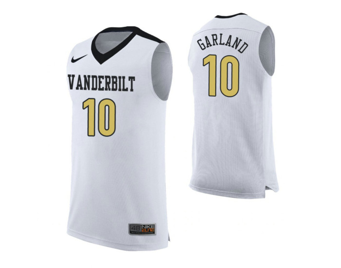 Vanderbilt Commodores 10 Darius Garland Authentic College Basketball Jersey White