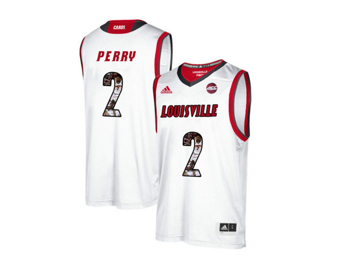 Louisville Cardinals #2 Darius Perry Authentic College Basketball Jersey White