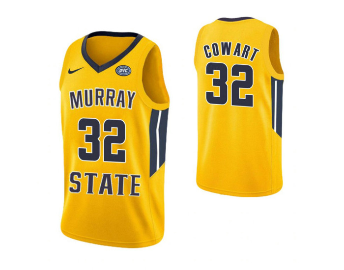 Youth Murray State Racers #32 Darnell Cowart Authentic College Basketball Jersey Yellow