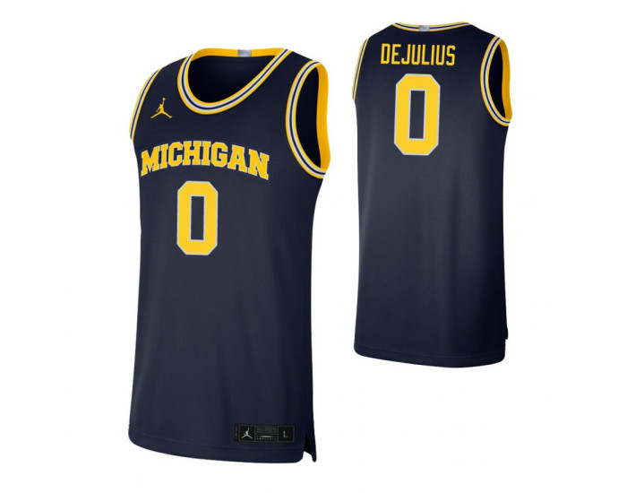 Michigan Wolverines #0 David DeJulius Navy Authentic College Basketball Jersey