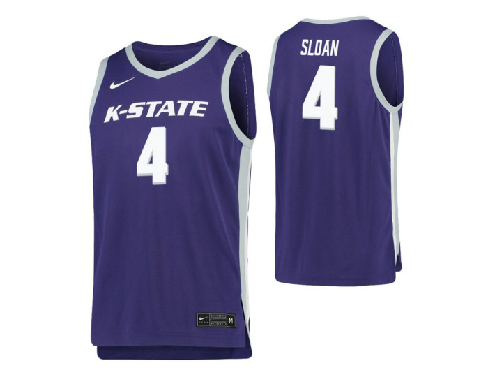 David Sloan Authentic College Basketball Jersey Purple Kansas State Wildcats
