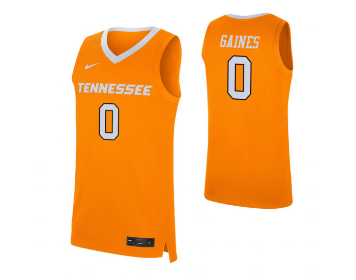 Tennessee Volunteers #0 Davonte Gaines Orange Authentic College Basketball Jersey