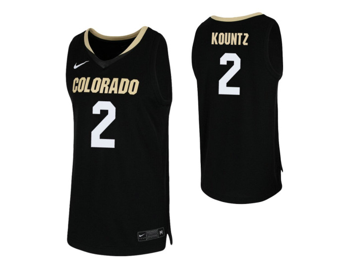 Colorado Buffaloes #2 Daylen Kountz Black Authentic College Basketball Jersey