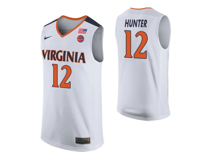 Youth Virginia Cavaliers #12 De'Andre Hunter White Authentic College Basketball Jersey