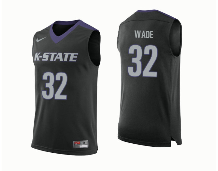 Youth Kansas State Wildcats #32 Dean Wade Authentic College Basketball Jersey Black
