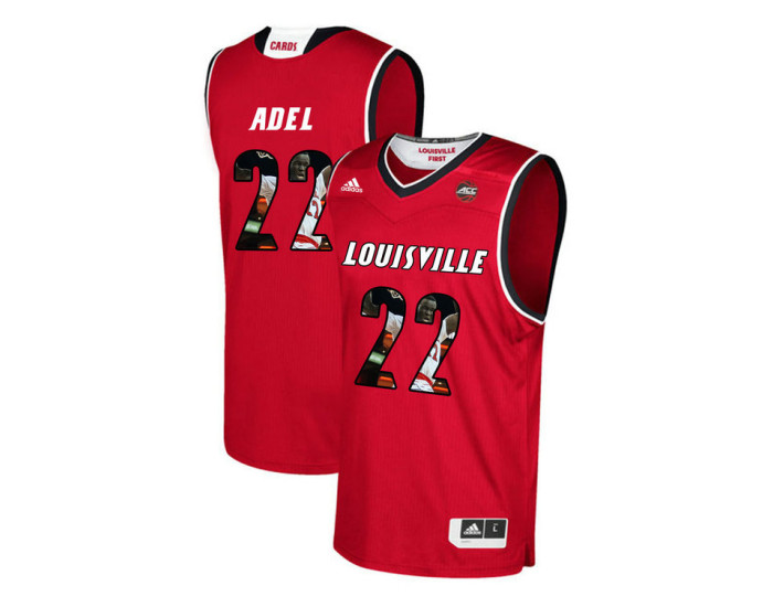 Louisville Cardinals #22 Deng Adel Authentic College Basketball Jersey Red