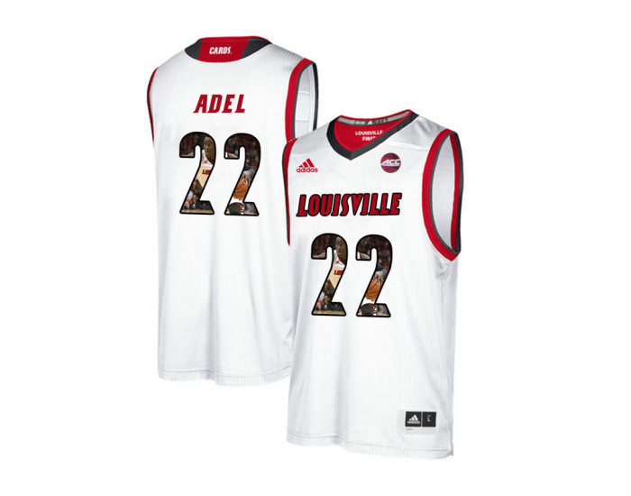 Louisville Cardinals #22 Deng Adel Authentic College Basketball Jersey White