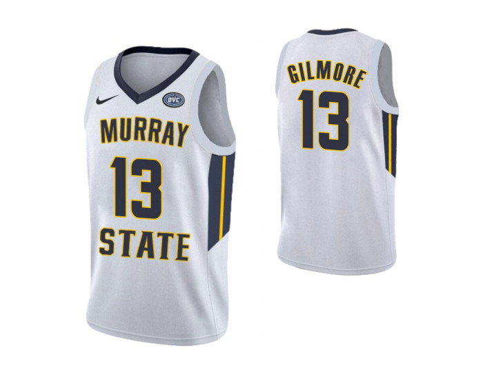 Murray State Racers #13 Devin Gilmore Authentic College Basketball Jersey White