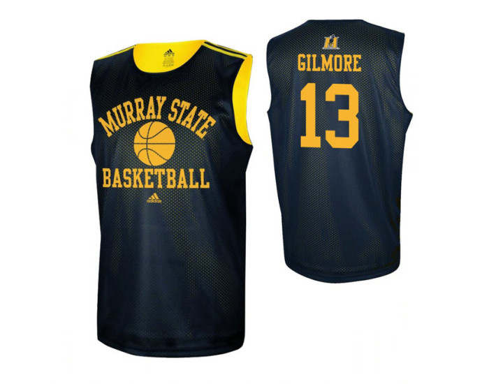 Murray State Racers #13 Devin Gilmore Navy Blue Authentic College Basketball Jersey