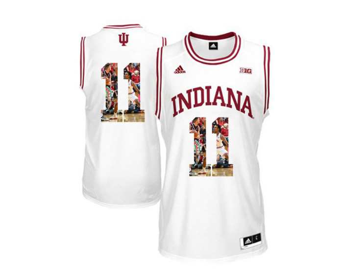 Indiana Hoosiers #11 Devonte Green Authentic College Basketball Jersey White