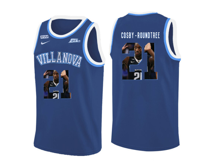 Youth Villanova Wildcats #21 Dhamir Cosby-Roundtree Authentic College Basketball Jersey Blue