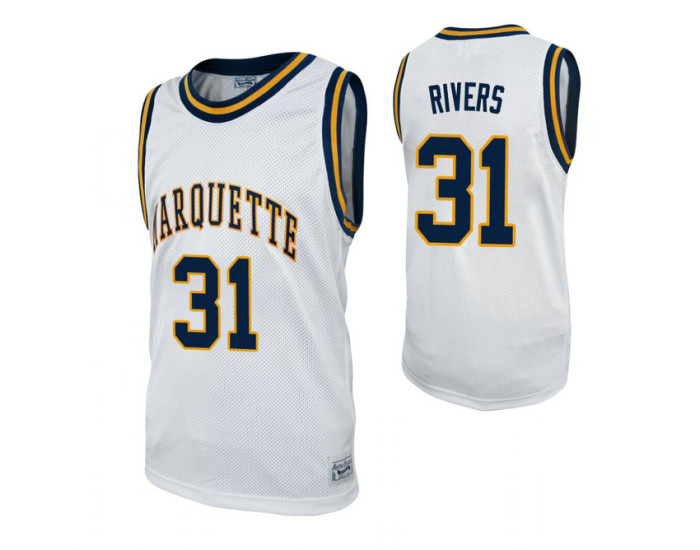 Youth Marquette Golden Eagles 31 Doc Rivers Alumni Authentic College Basketball Jersey White