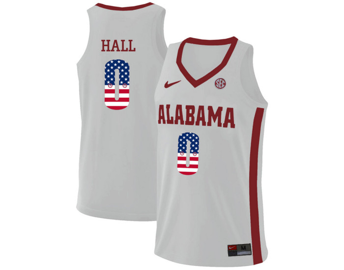Alabama Crimson Tide #0 Donta Hall Authentic College Basketball Jersey White