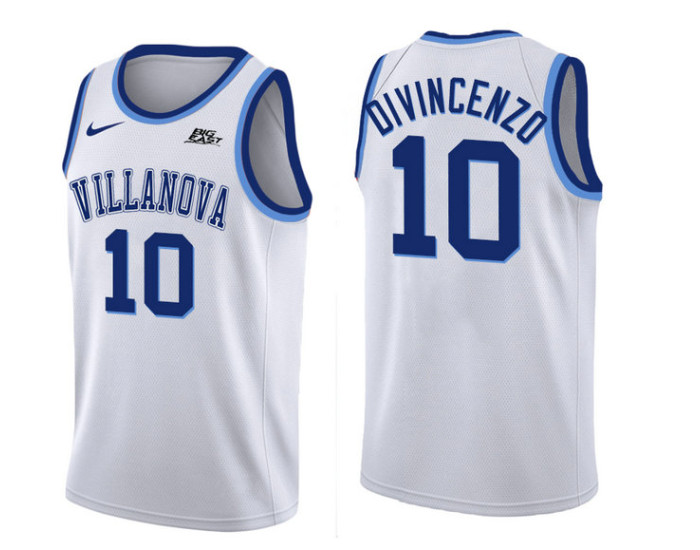Youth Villanova Wildcats #10 Donte DiVincenzo Authentic College Basketball Jersey White