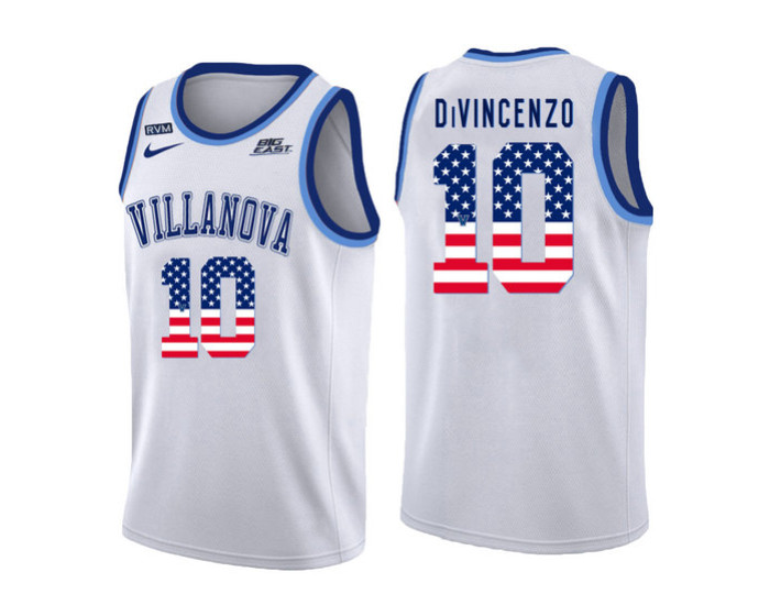 Youth Villanova Wildcats #10 Donte DiVincenzo Authentic College Basketball Jersey White