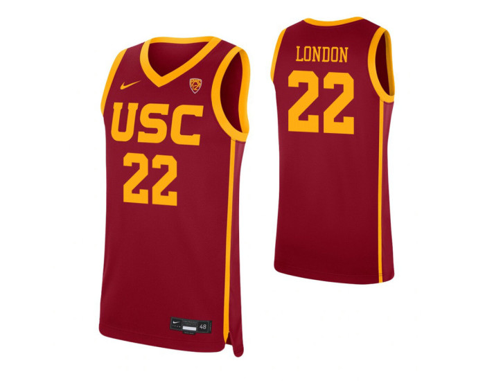 USC Trojans Drake London Replica College Basketball Jersey Cardinal