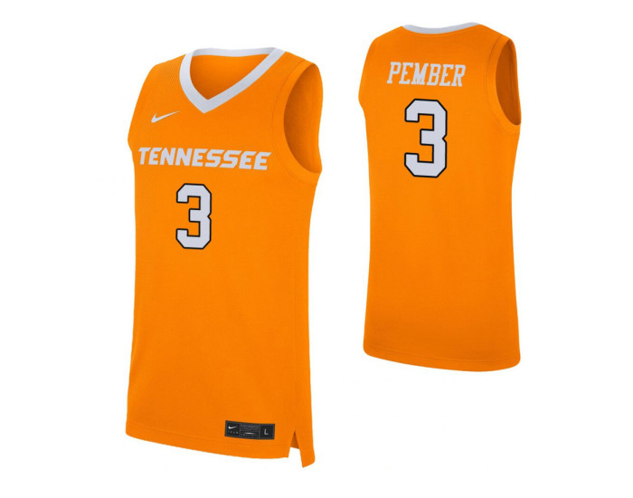 Tennessee Volunteers Drew Pember Authentic College Basketball Jersey Orange