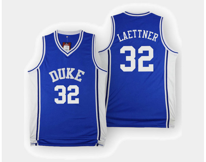 Youth Duke Blue Devils #32 Christian Laettner Blue Home Authentic College Basketball Jersey