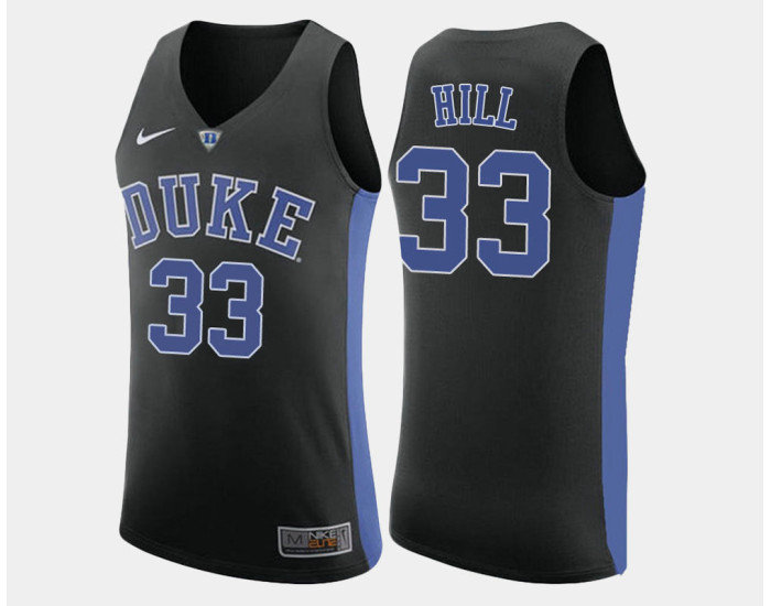 Youth Duke Blue Devils #33 Grant Hill Black Alternate Authentic College Basketball Jersey
