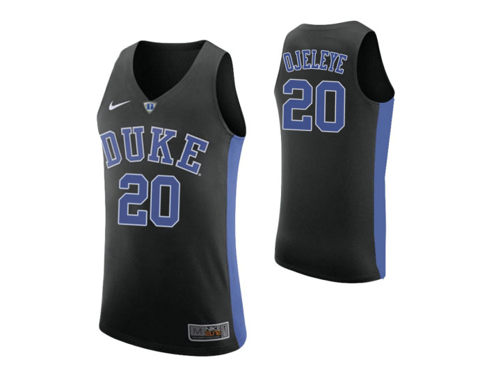 Duke Blue Devils #20 Semi Ojeleye Replica College Basketball Jersey Black