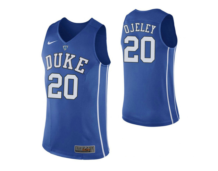 Youth Duke Blue Devils #20 Semi Ojeleye Replica College Basketball Jersey Blue